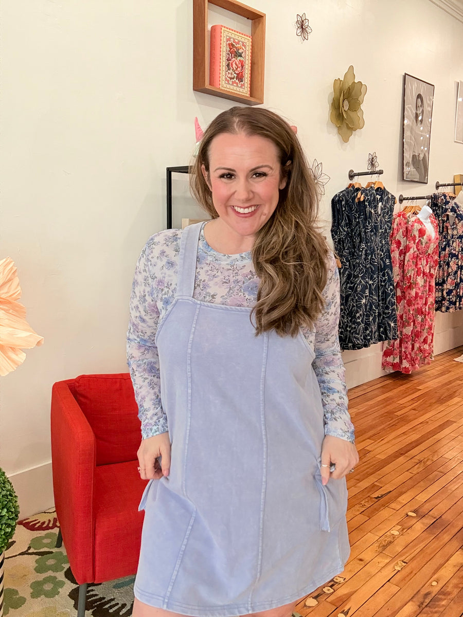 Spring Millie Overall Dress- Purple
