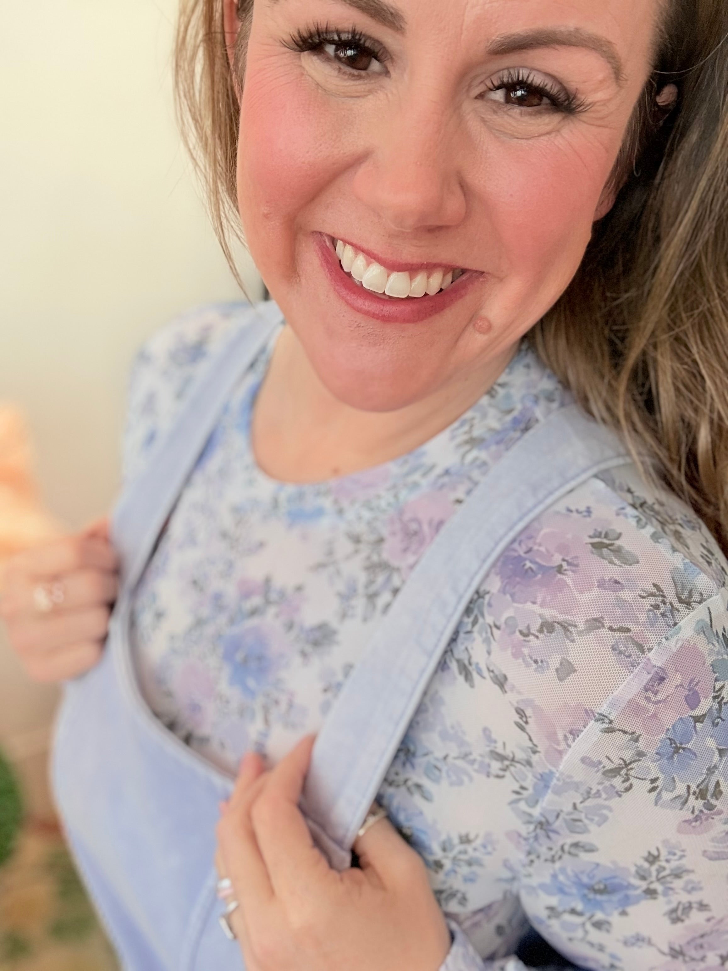 Spring Dress It Up Mesh Top- Purple