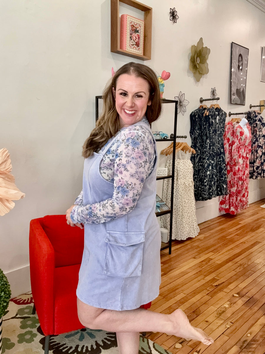 Spring Millie Overall Dress- Purple