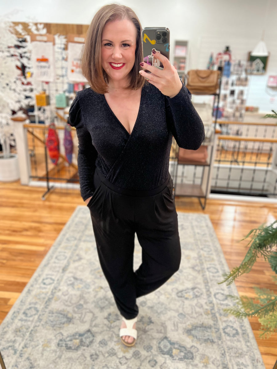 Sparkle and Shine Bodysuit- Black