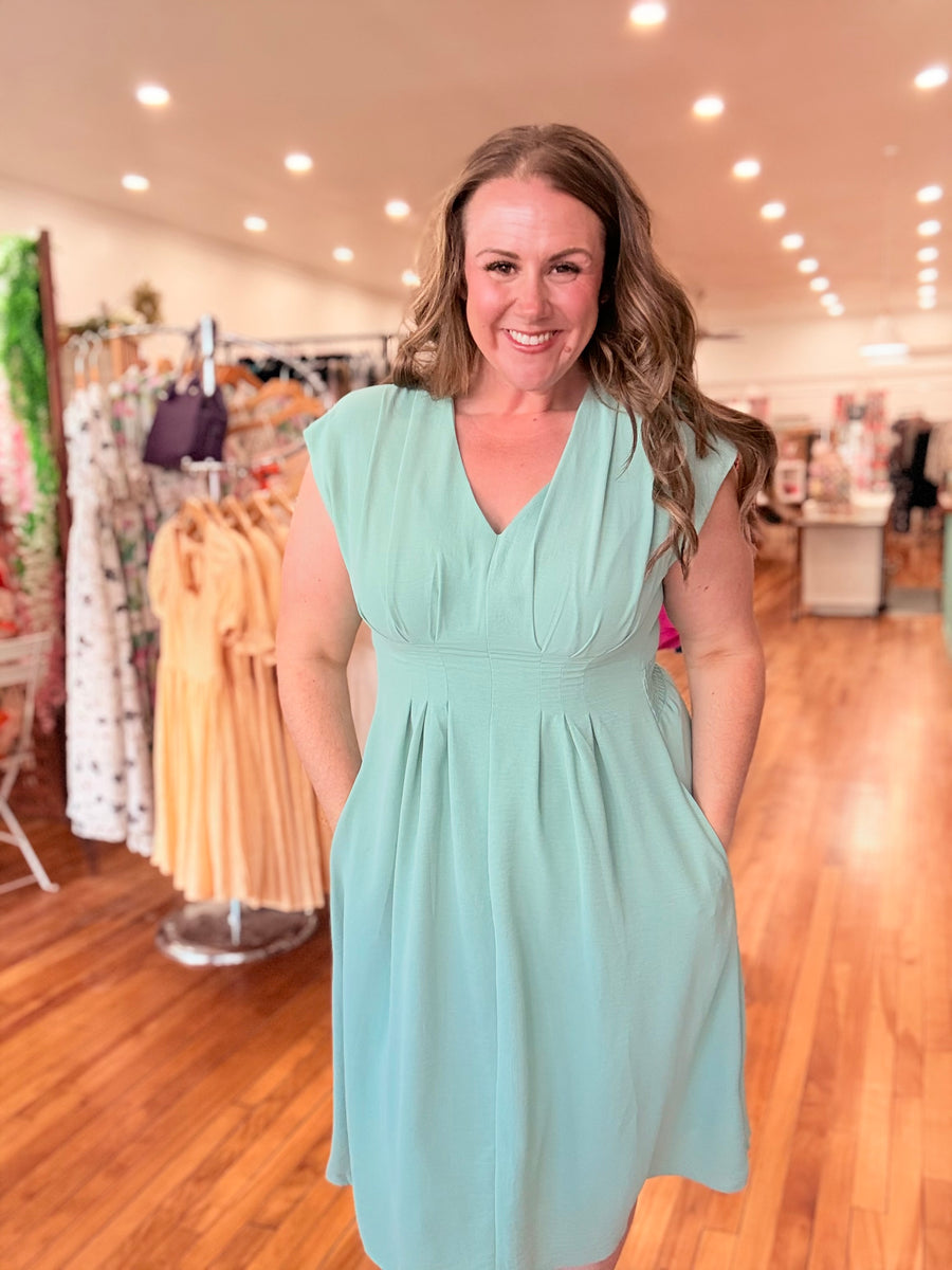 Retro Dress- Sage