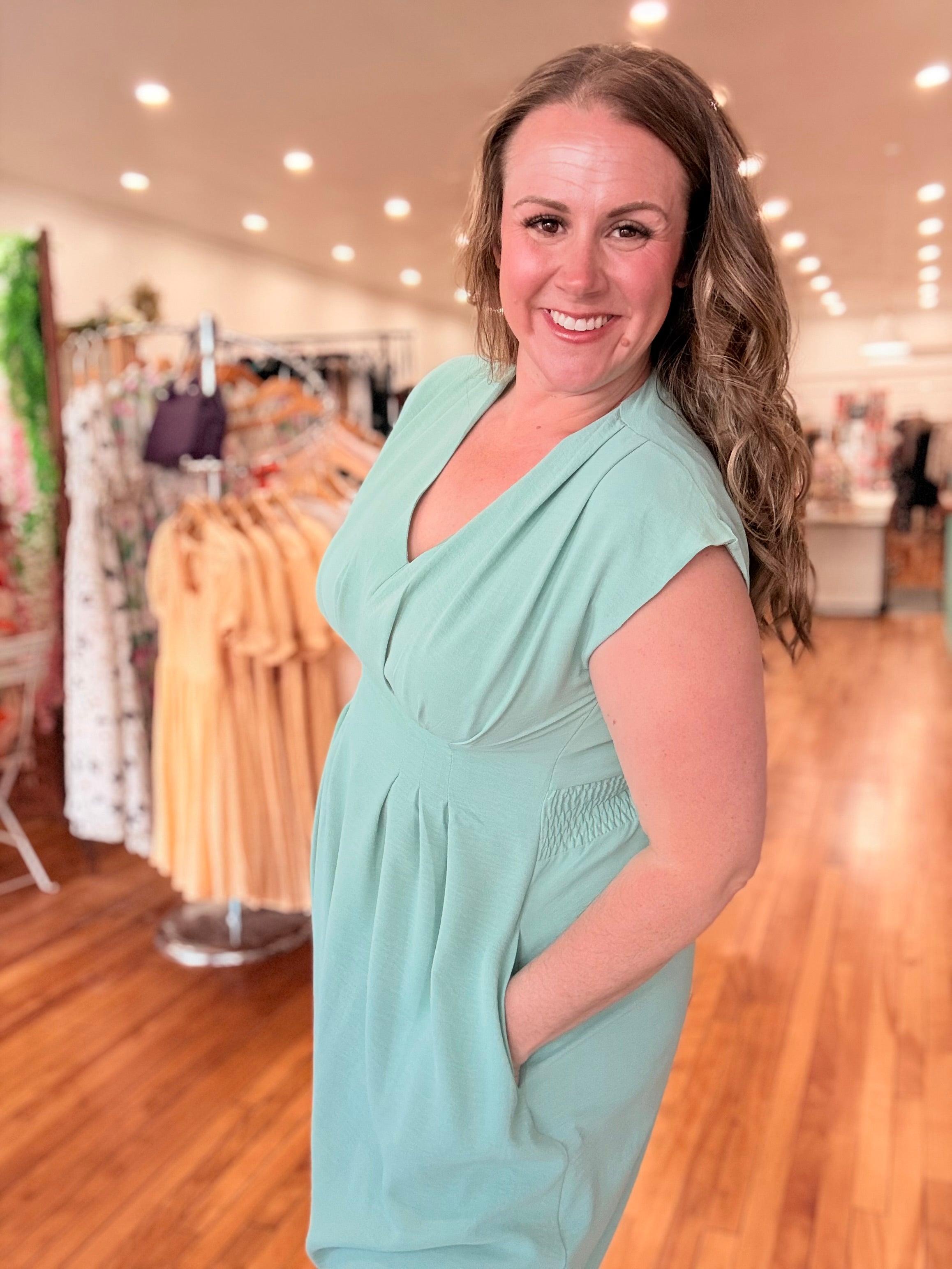 Retro Dress- Sage