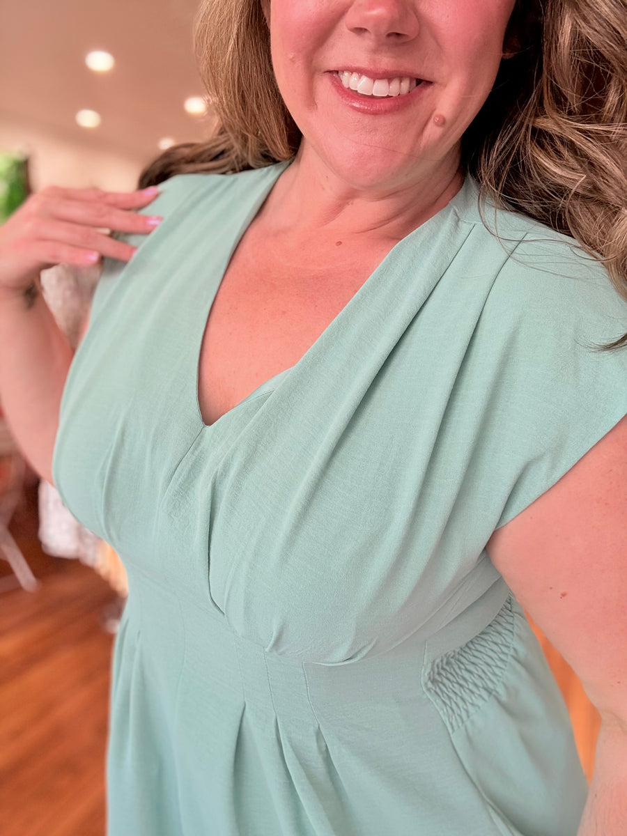 Retro Dress- Sage