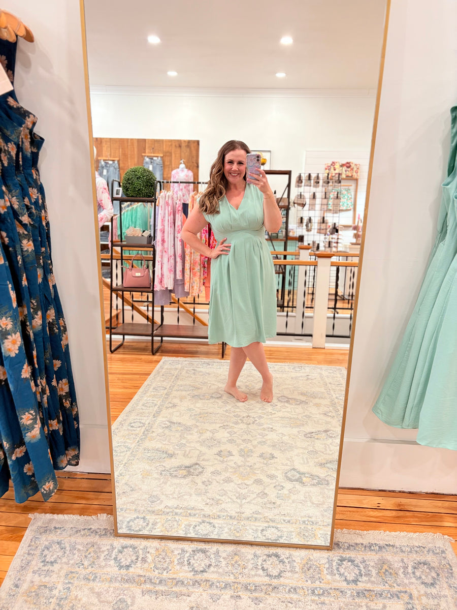 Retro Dress- Sage