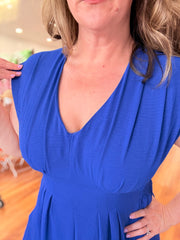 Retro Dress- Royal Blue