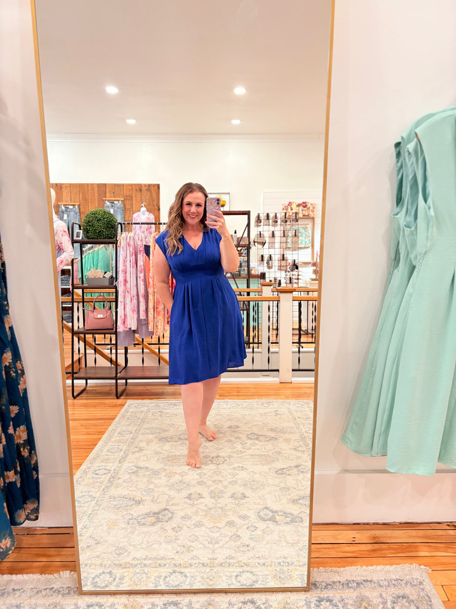 Retro Dress- Royal Blue