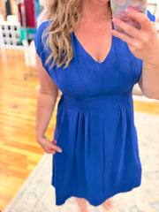 Retro Dress- Royal Blue