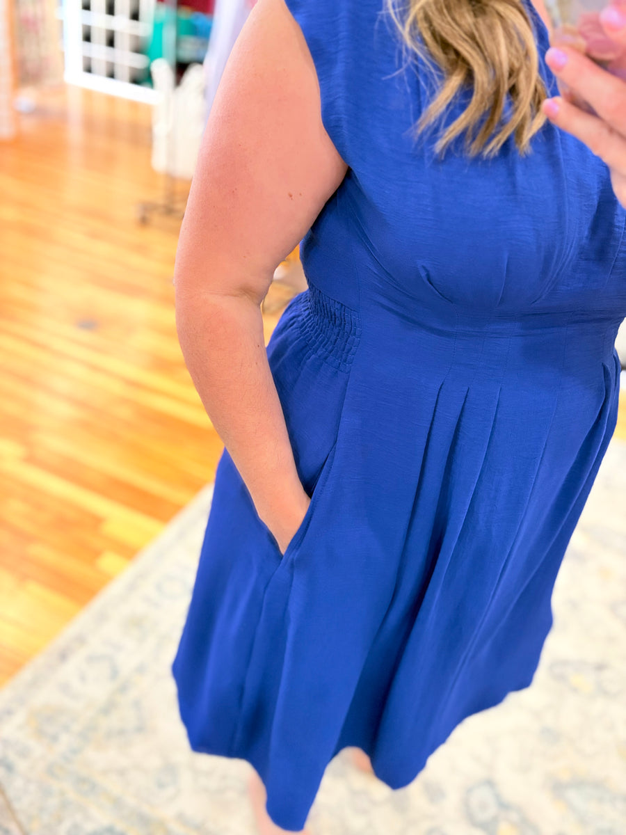 Retro Dress- Royal Blue
