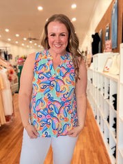 Lizzy Tank- Multi Swirl