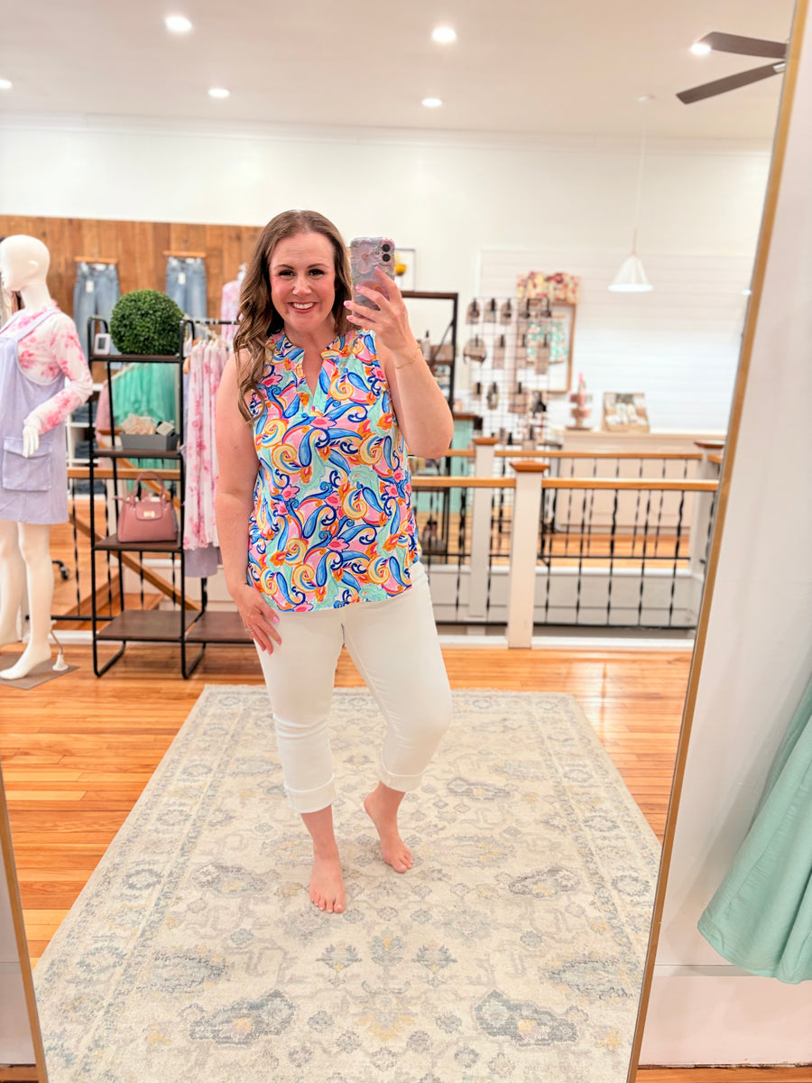 Lizzy Tank- Multi Swirl
