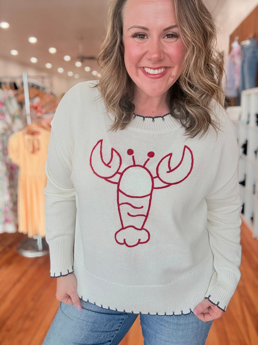 The Sweet Girl Sweater- Lobster