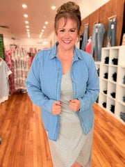 Buttoned Down Slim Denim Shirt