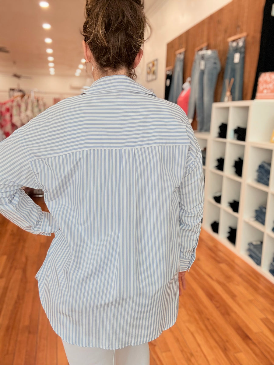 Striped Button Up Tunic