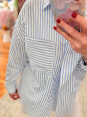 Striped Button Up Tunic