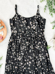 IN STOCK Rory Ruffle Dress - Black Daisies FINAL SALE