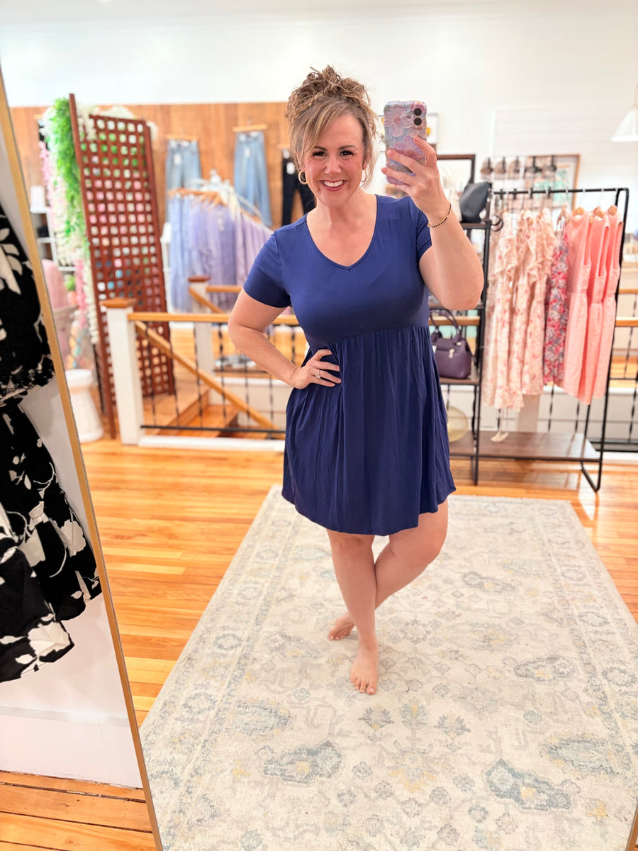 Babydoll Dress- Navy