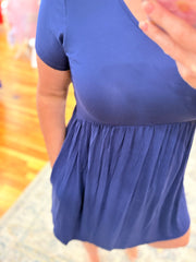 Babydoll Dress- Navy
