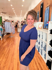 Babydoll Dress- Navy