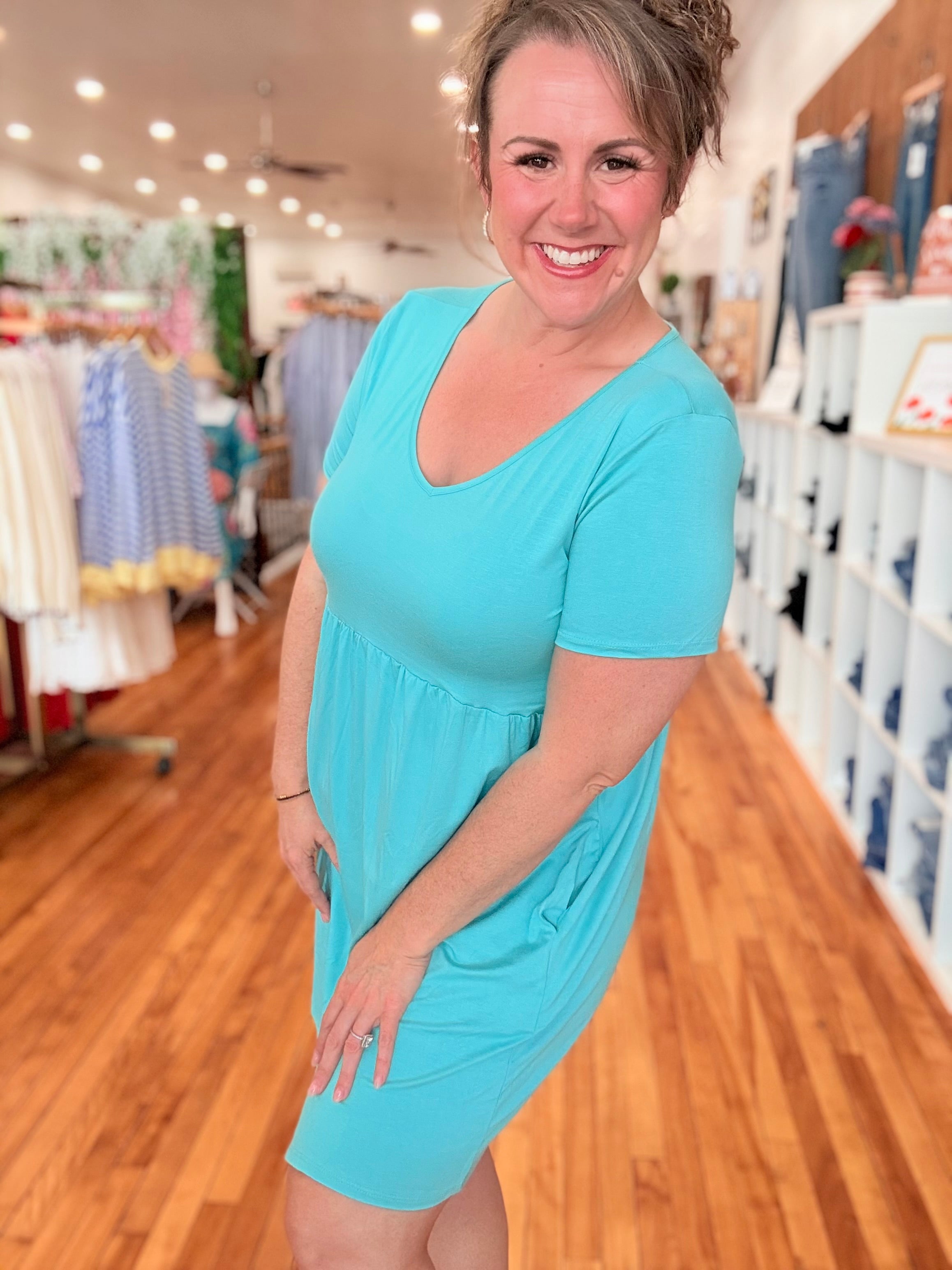 Babydoll Dress- Mint