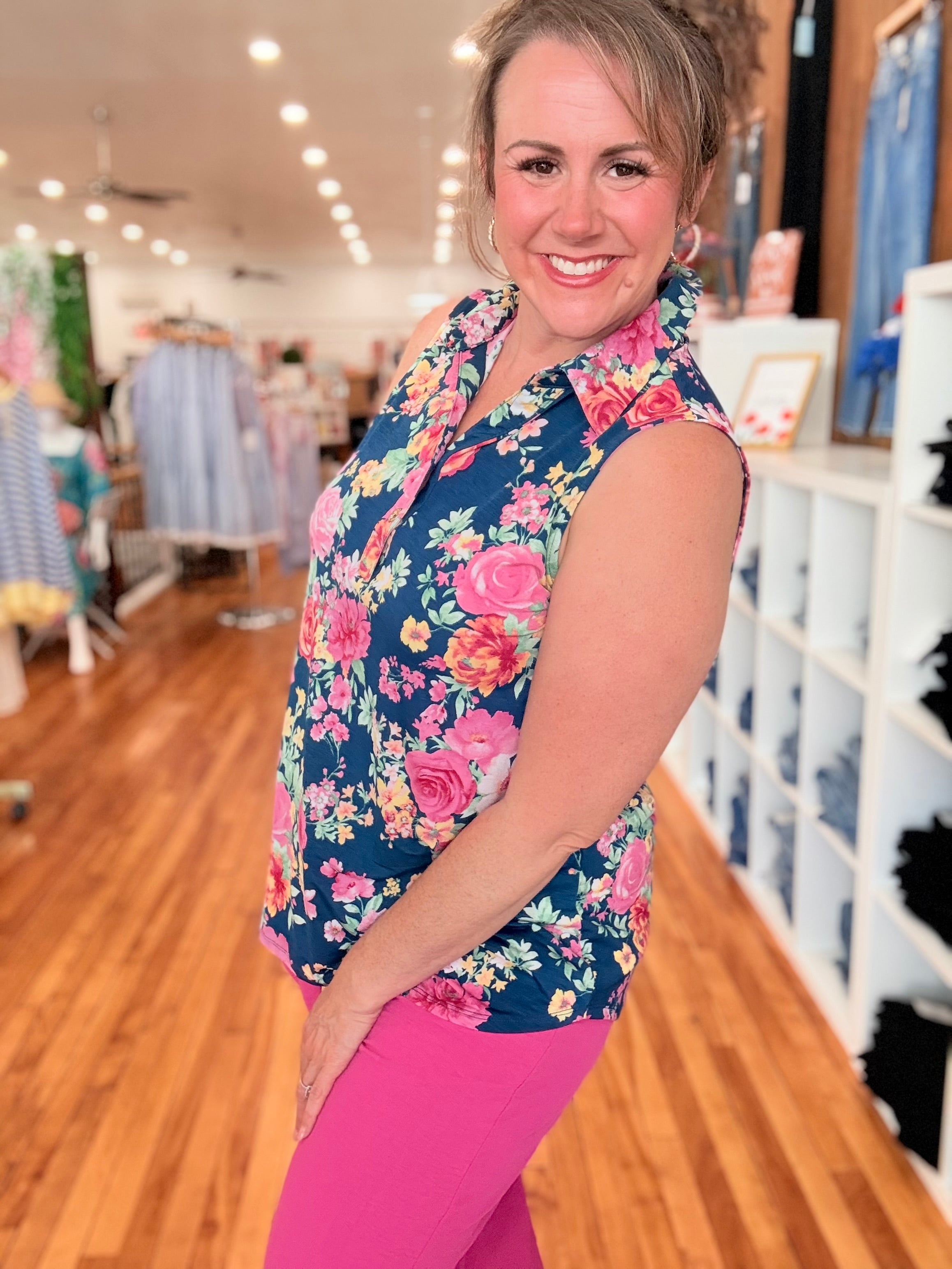 Seaspray- Navy Floral