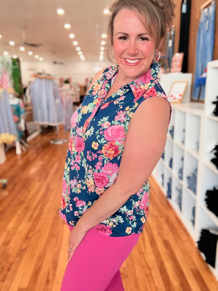 Seaspray- Navy Floral