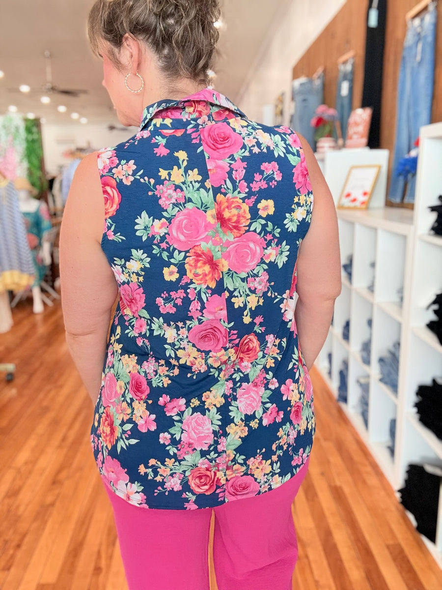 Seaspray- Navy Floral
