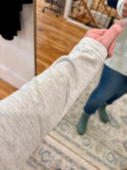 Cowl Neck Tunic Sweater- Gray FINAL SALE