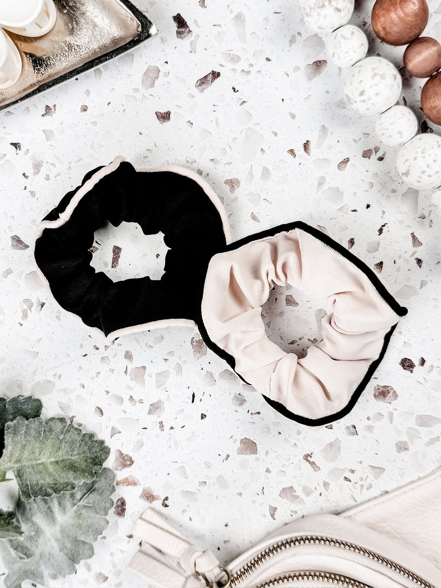 WAREHOUSE Neutral Duo Scrunchies