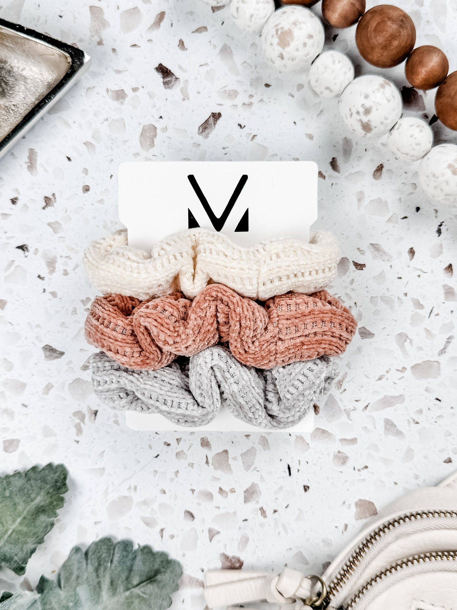 WAREHOUSE Chenille Scrunchie Trio