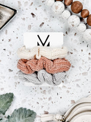 WAREHOUSE Chenille Scrunchie Trio