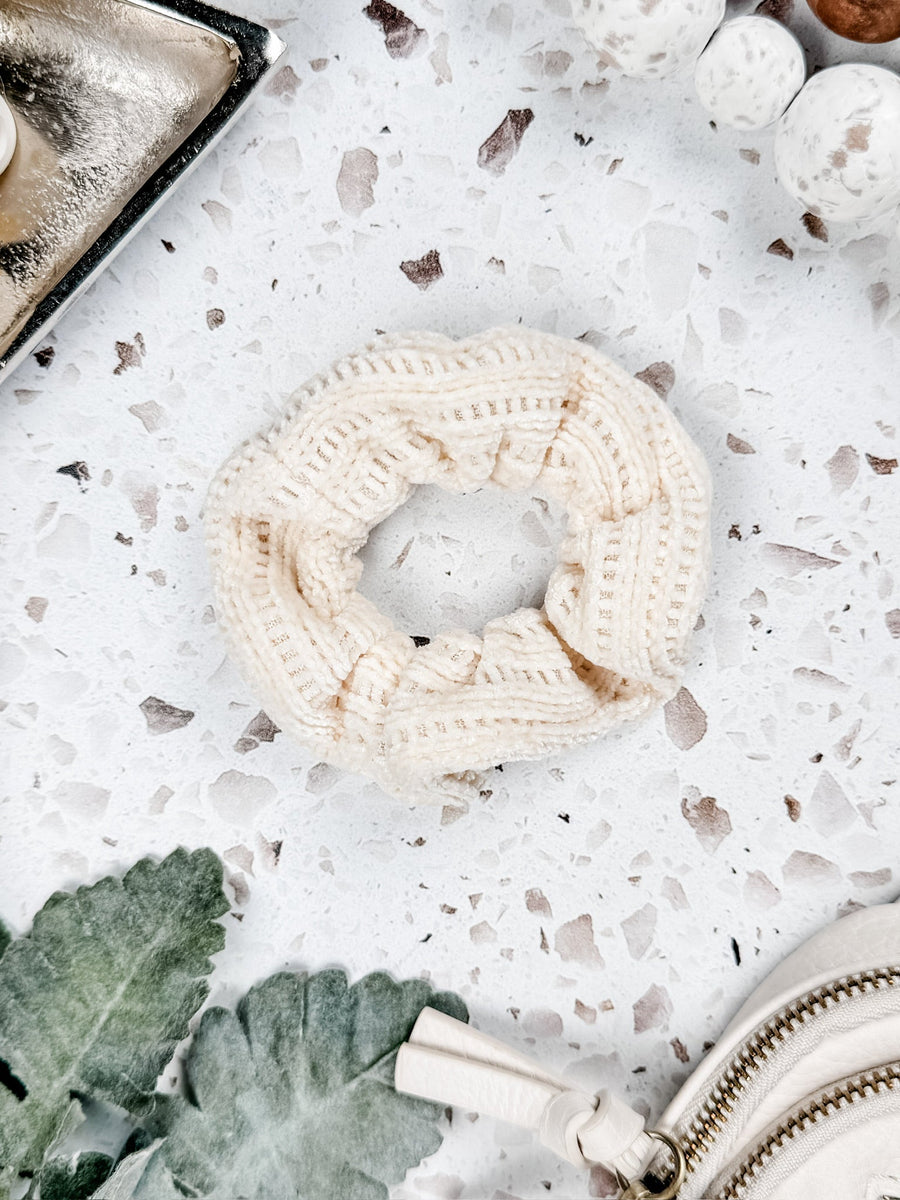 WAREHOUSE Chenille Scrunchie Trio