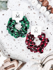 WAREHOUSE ONLY Plaid Snowflake Scrunchie FINAL SALE