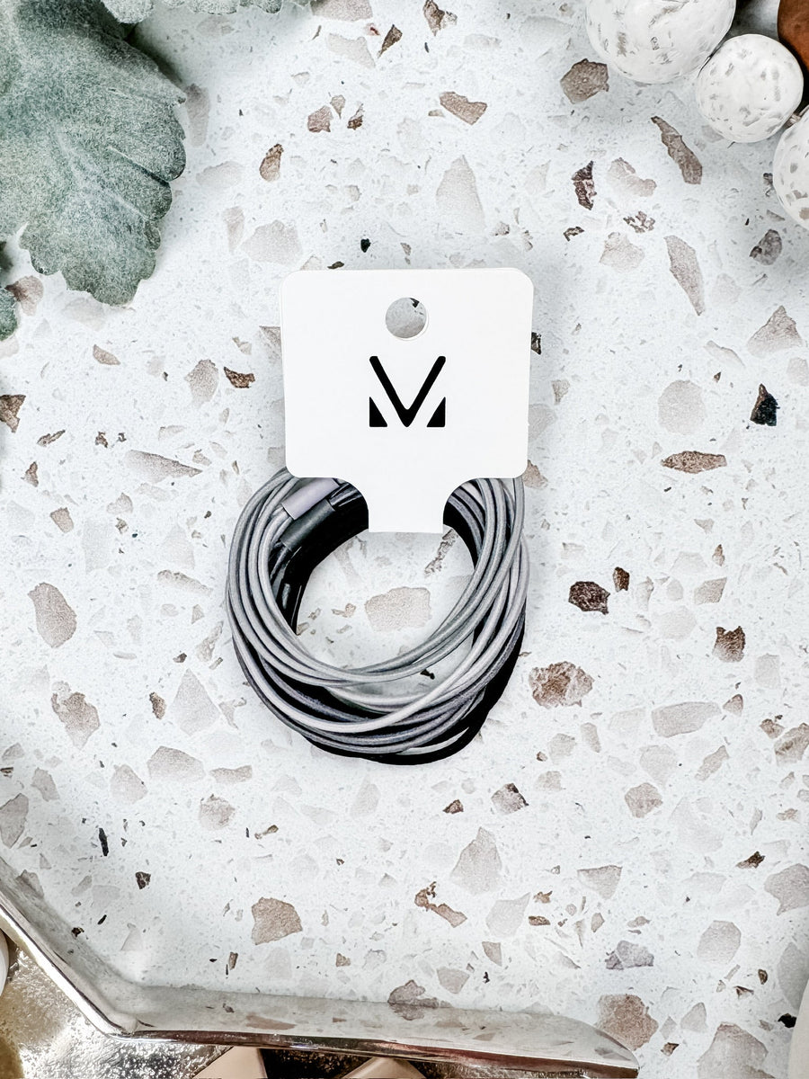 WAREHOUSE Black and Grey Hair Tie Sets
