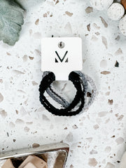 WAREHOUSE Black and Grey Hair Tie Sets