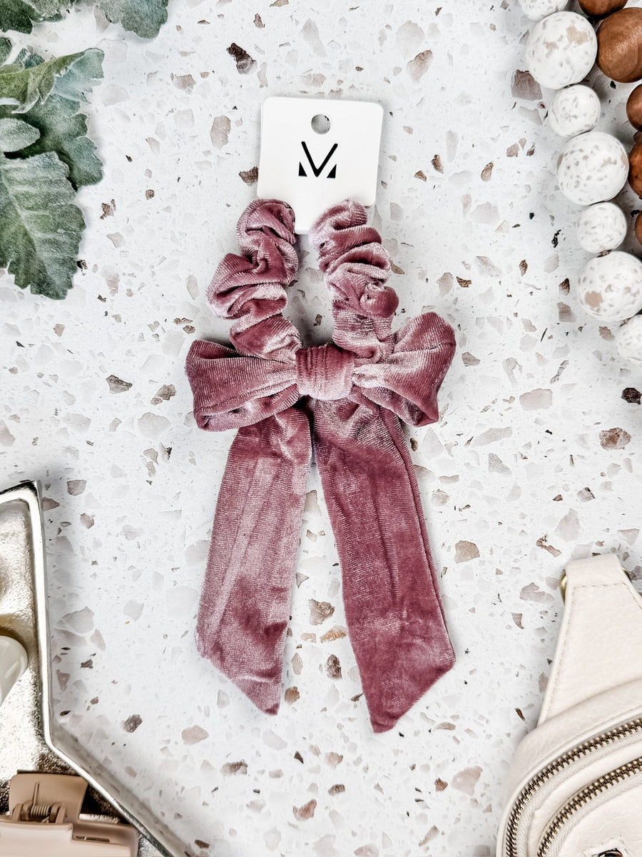 WAREHOUSE Velvet Bow Scrunchie