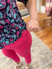 Hyperstretch Pull On Capri: French Pink