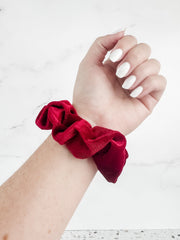 WAREHOUSE ONLY Velvet Scrunchie - Red FINAL SALE