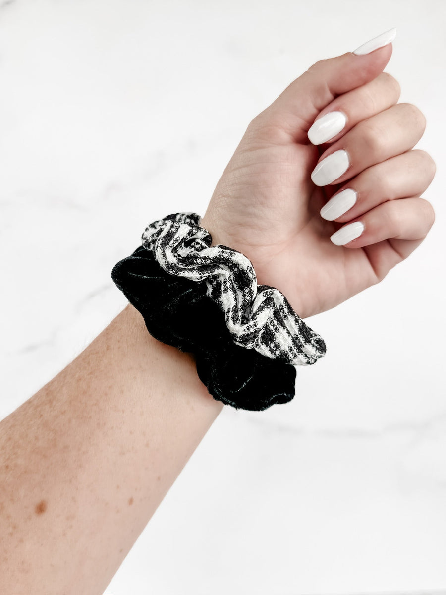 WAREHOUSE Plaid Duo Scrunchies