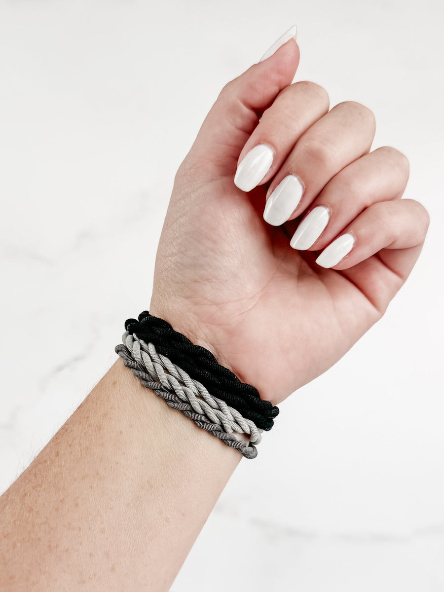 WAREHOUSE Black and Grey Hair Tie Sets