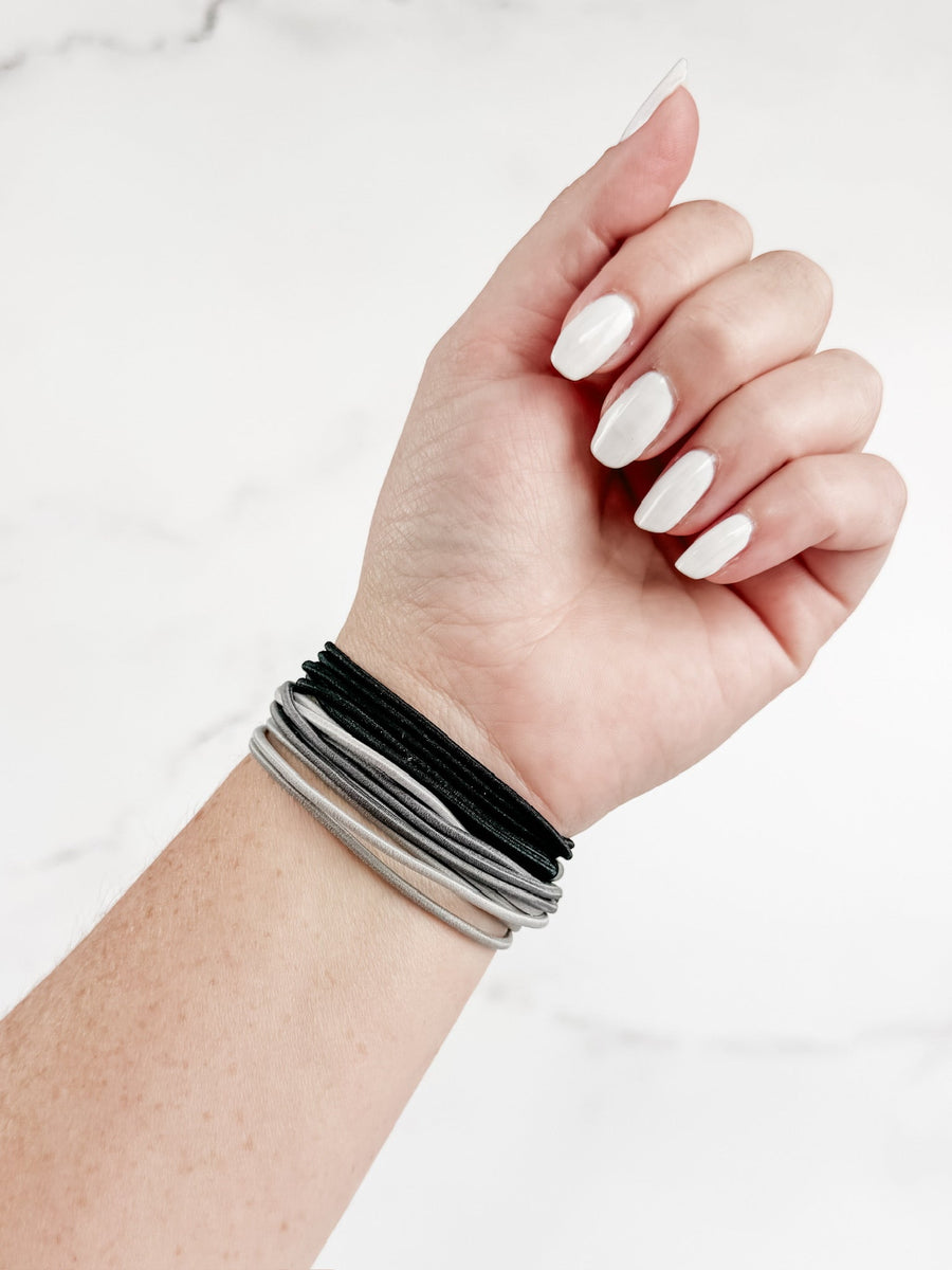 WAREHOUSE Black and Grey Hair Tie Sets