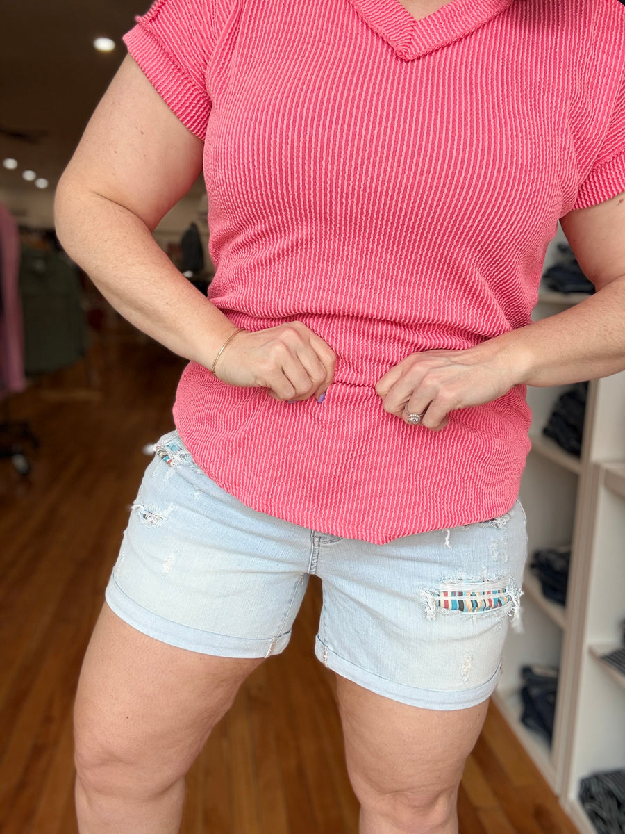 Southwest Patch Cuffed Shorts