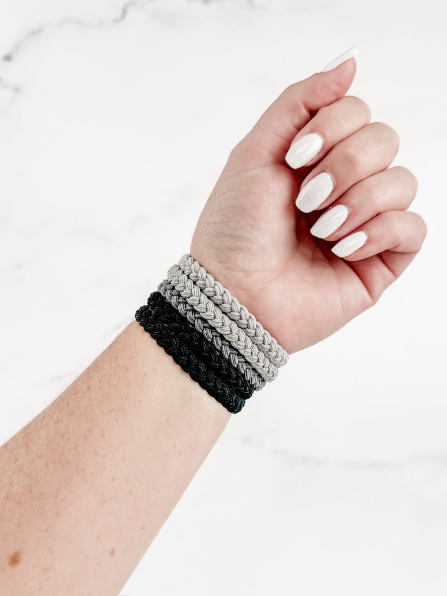 WAREHOUSE Black and Grey Hair Tie Sets