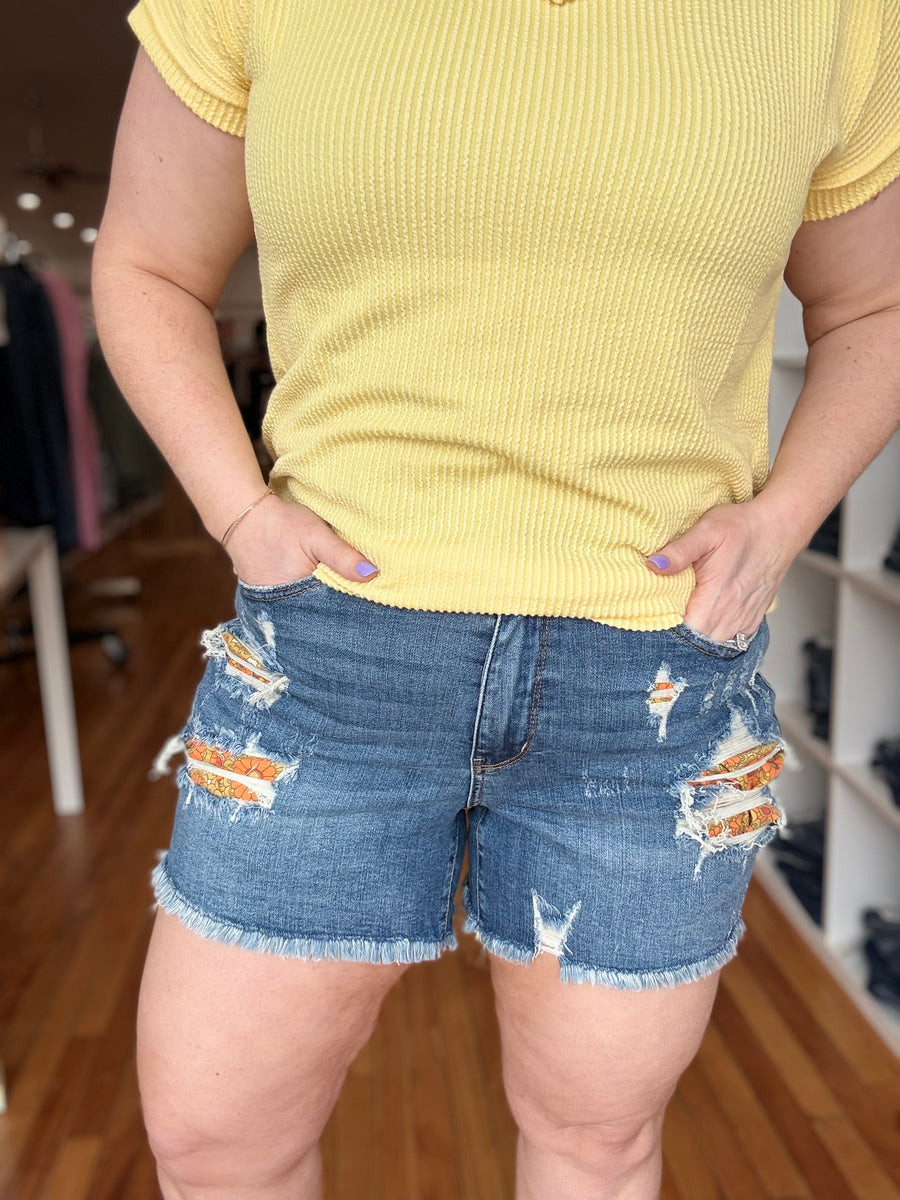 Daisy Print Cutoffs