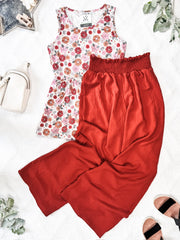 WAREHOUSE Presley Palazzo Pants - Brick