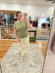 Yellow Floral Capris