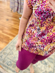 Lizzy Short Sleeve- Magenta Multi