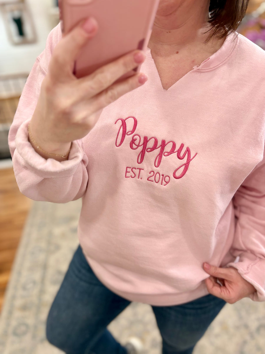 Custom Poppy Anniversary Pullover