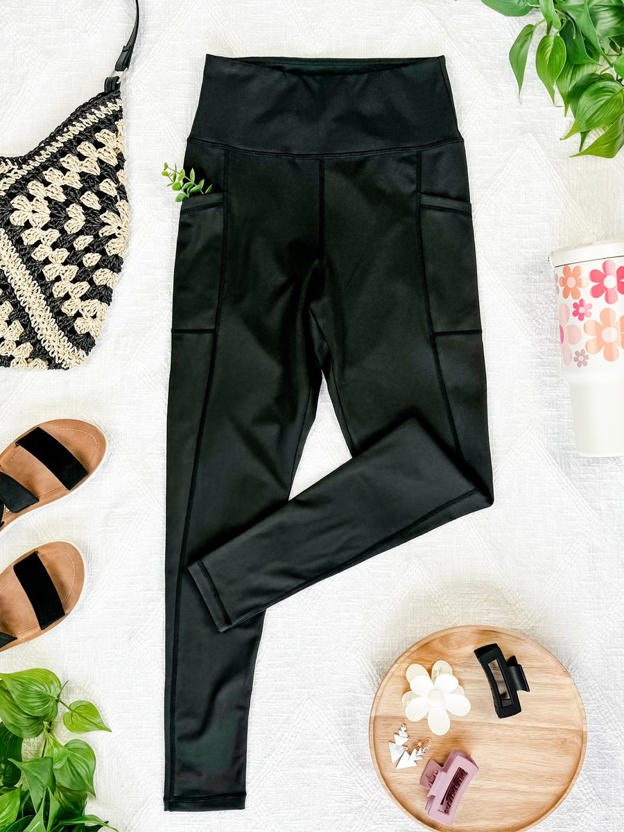 WAREHOUSE Women's Athleisure Leggings - Black
