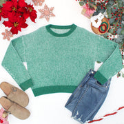 WAREHOUSE ONLY Josie Cozy Crew Sweater - Green