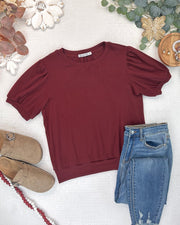 WAREHOUSE ONLY Katie Cozy Top - Cranberry